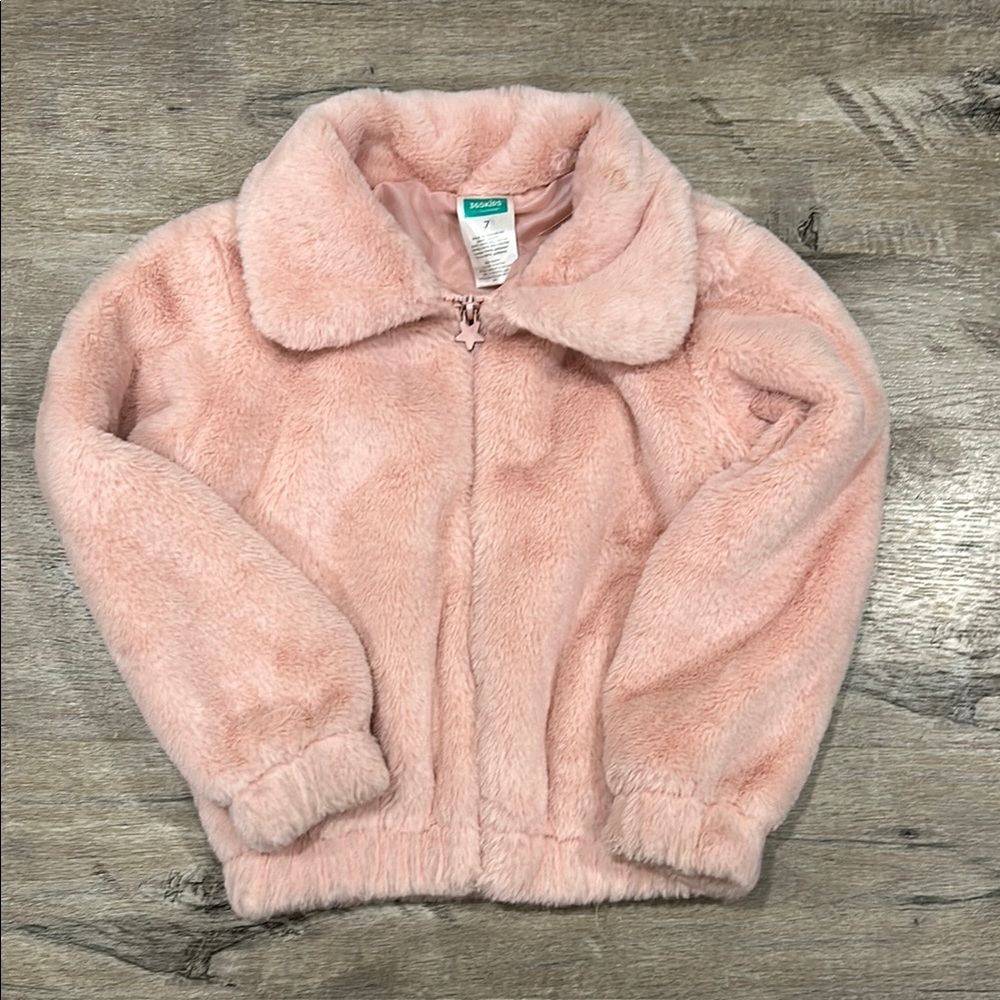 Pink Fuzzy Kids Jacket